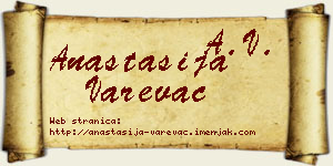 Anastasija Varevac vizit kartica